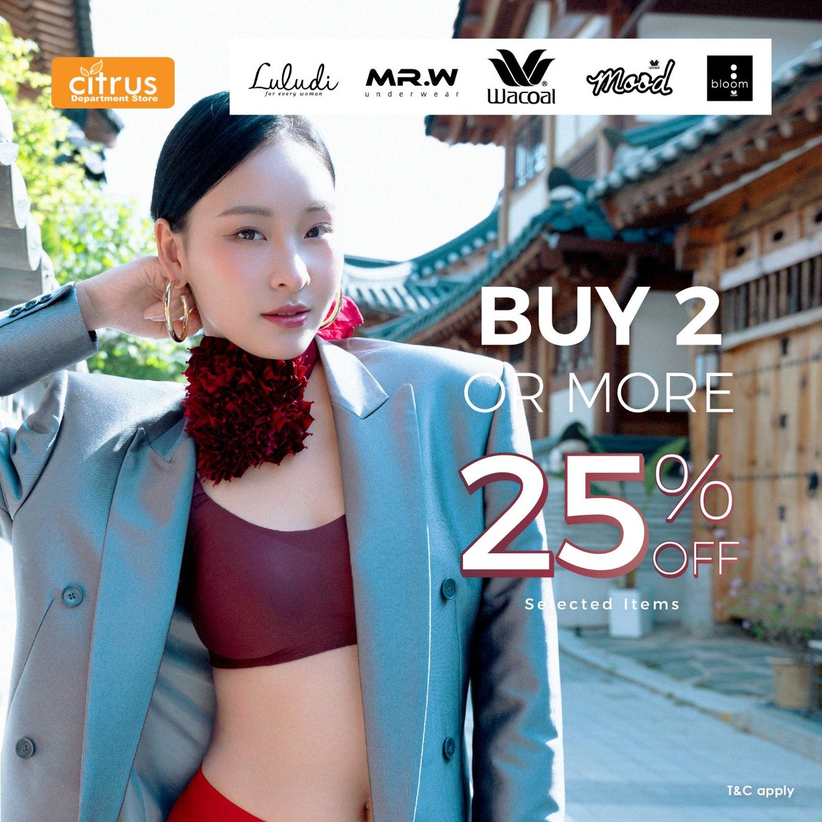 Celebrate the New Year w/ special deal✨
Buy 2 or more selected items get 25% off. 'til 29 Jan 2026.
Happy shopping❤️
<a href="/Wacoal_id/">Wacoal Indonesia</a>

#Wacoal #WacoalID #CitrusDeptStore #BotaniSquareMall #StyleWithCitrus #diBotaniAja #bogor #shopping #dmalldepok #depok #underwear #undergarments