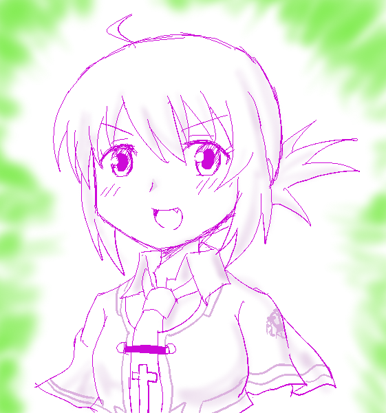 暫く絵を描いてないのでリハビリお絵描き希実香ちゃん！