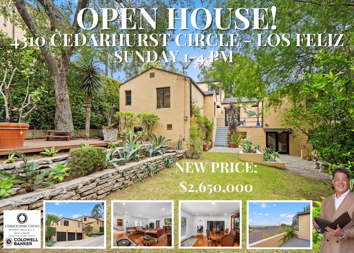 Just reduced to $2.65M!
This 1937 Los Feliz Traditional is full of charm, views, and elegance—now priced to move. Originally listed just under $3M, it’s a rare opportunity in a prime cul-de-sac location.
📍4310 Cedarhurst Circle
🕐 Open today 1–4 PM
Come see the magic in person.
