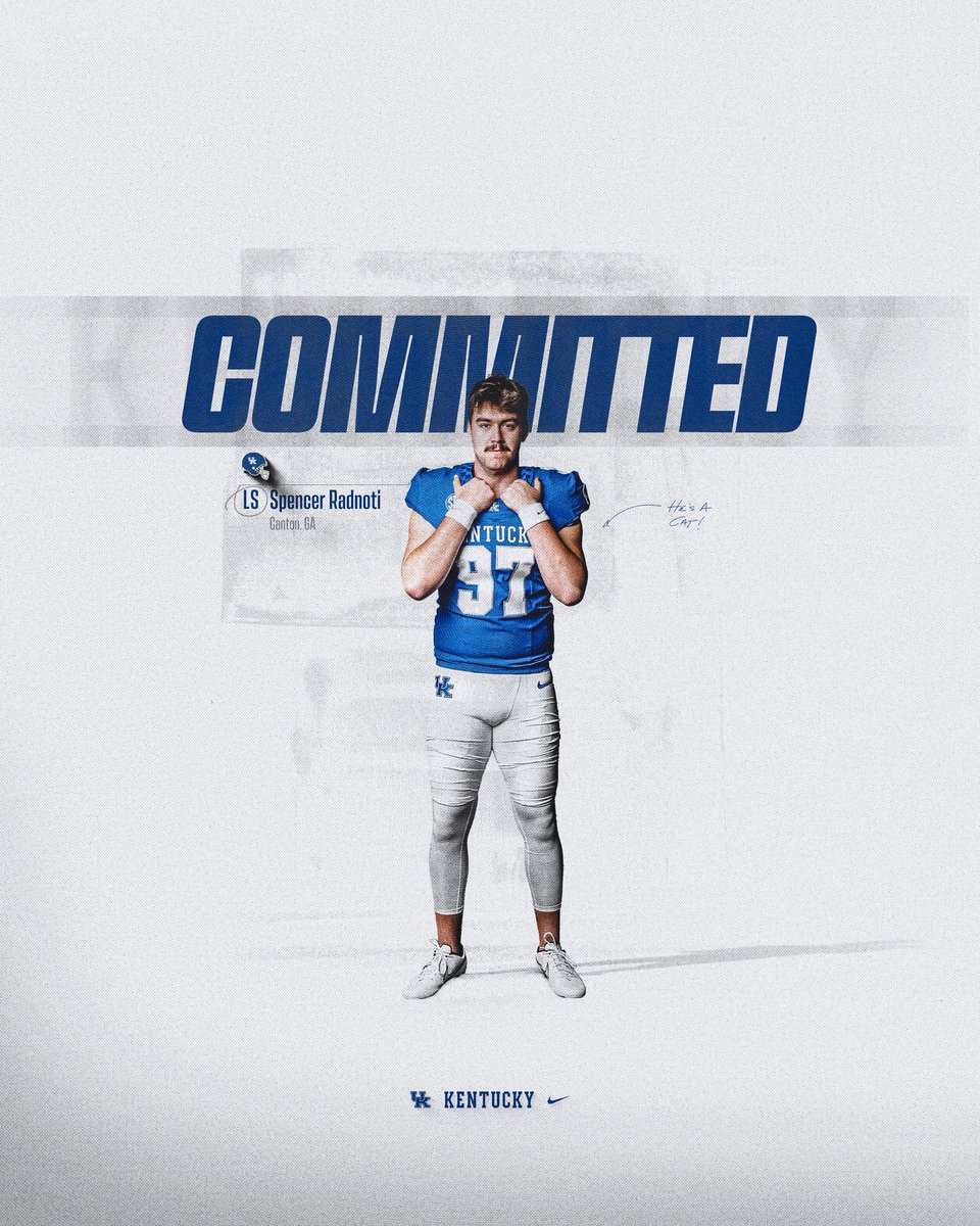 SpencerRadnoti's tweet image. Big Blue Nation, I’m home. 🔵⚪️
#Committed #BBN 
@CMontgomeryLS 
@UKFootball