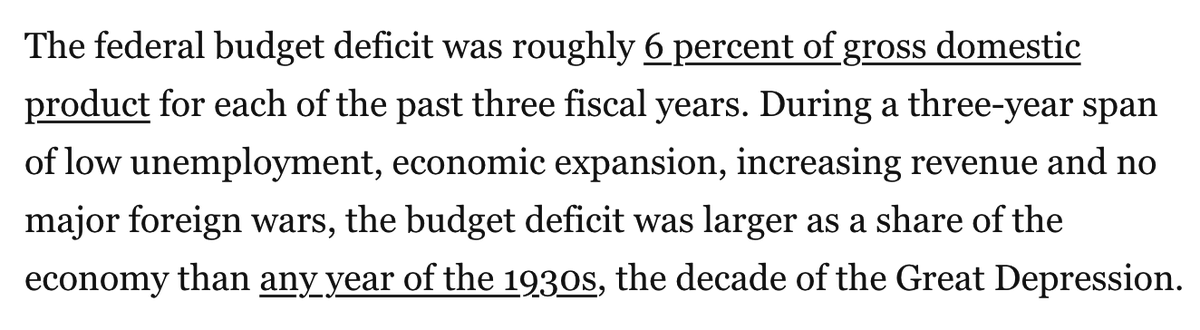 Incomplete picture to suit a narrative. Did the deficit go up or down to bring an end to the Depression? Also, no mention of inflation in the entire piece. Been reading versions of this for my entire career. 'Worldly wisdom teaches that it is better for reputation to fail