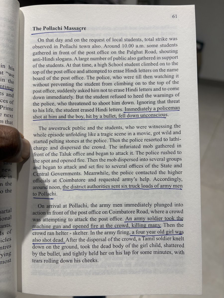 Still can’t digest this. How can a state do this to its own people? And why are people not talking about this massacre, which took at least 60+ lives?

These Kongu people, who once fought for their language, are now turning into stooges of saffron ideology. We need to tell our