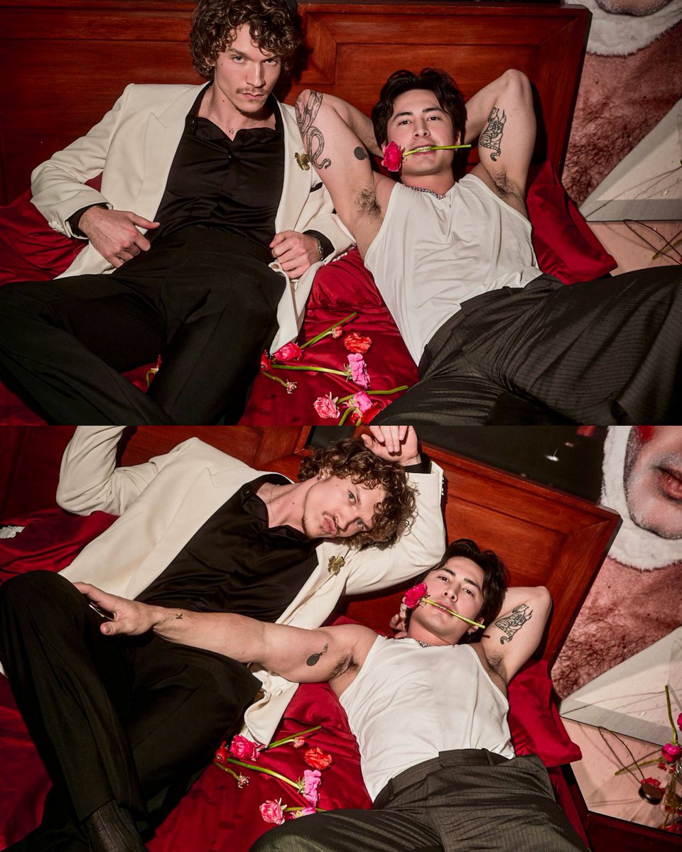 _filmcrave's tweet image. Hudson Williams and Connor Storrie stun at W Magazine's Best Performances Party. 📷