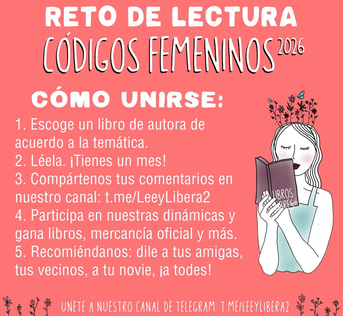 Priorizar leer mujeres es un acto de rebeldía. 🔥

¡Tenemos reto de lectura!
#LeeyLibera 

Únete a nuestro canal: t.me/Leeylibera2