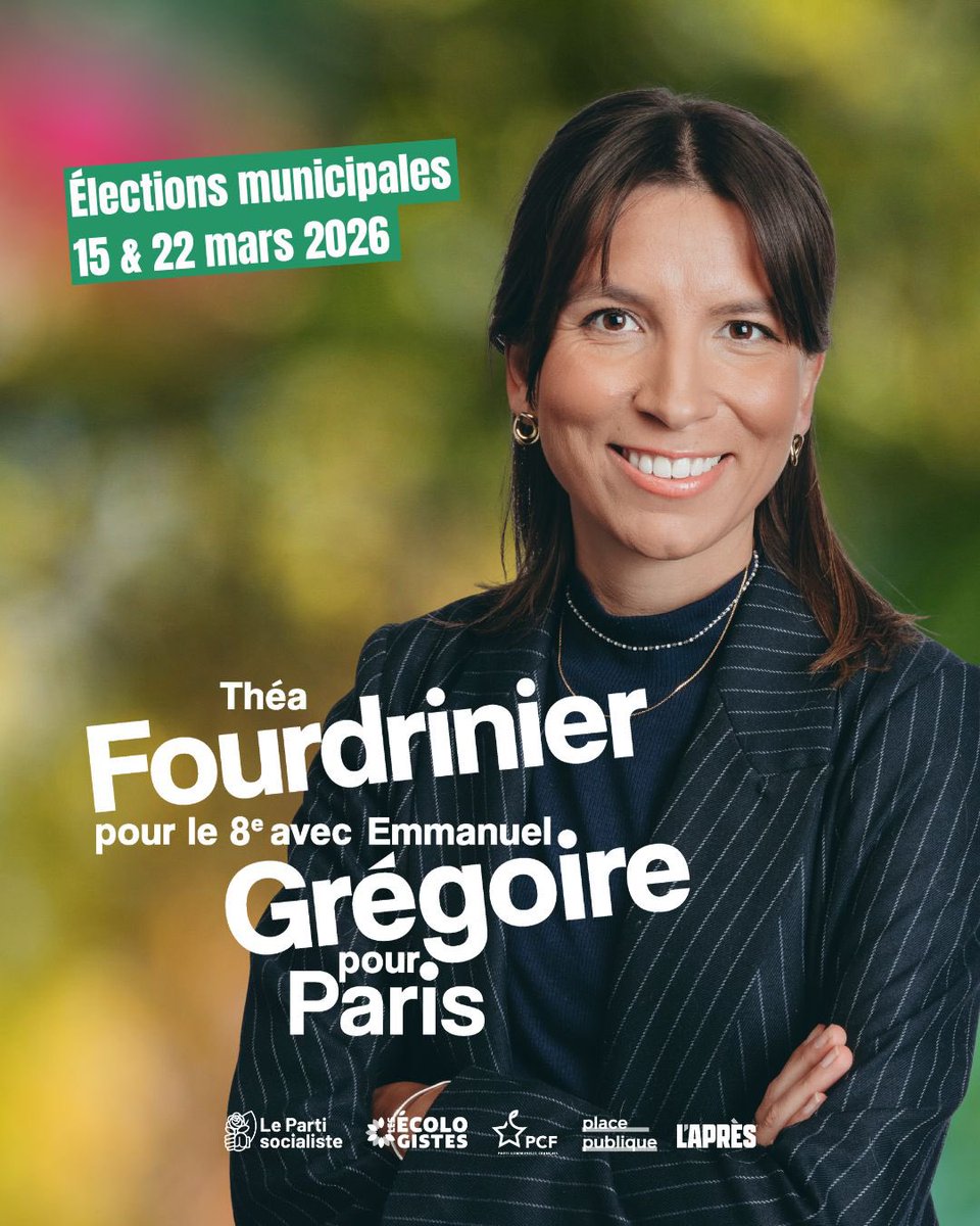 🧶 J’ai l’immense honneur de vous annoncer ma candidature pour être maire du 8e arrondissement de Paris, aux côtés d’Emmanuel Grégoire et de la gauche unie. 

1/4