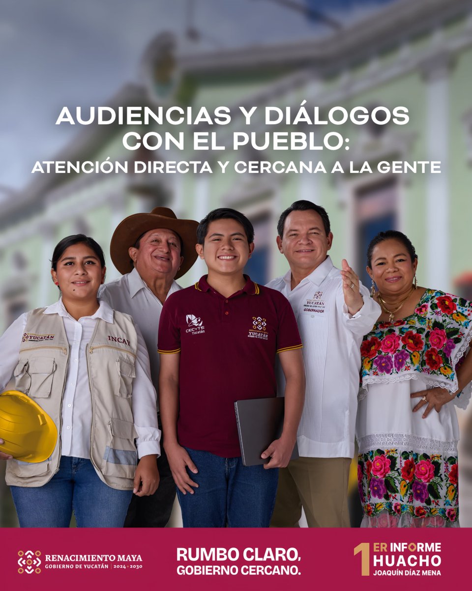 🤝 Atención directa a la ciudadanía y diálogo permanente
en Palacio y colonias.
Con #RumboyCercania se escucha y se atiende desde el
territorio.
👉 yucatan.gob.mx/informe