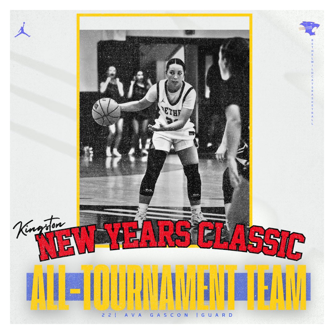 bethel_wildcats's tweet photo. Congratulations to Senior Guard, Ava Gascon on her selection to the 2026 Kingston New Years Classic All-Tournament Team! 

#CompeteAsOne https://t.co/2vvkz1rVfP