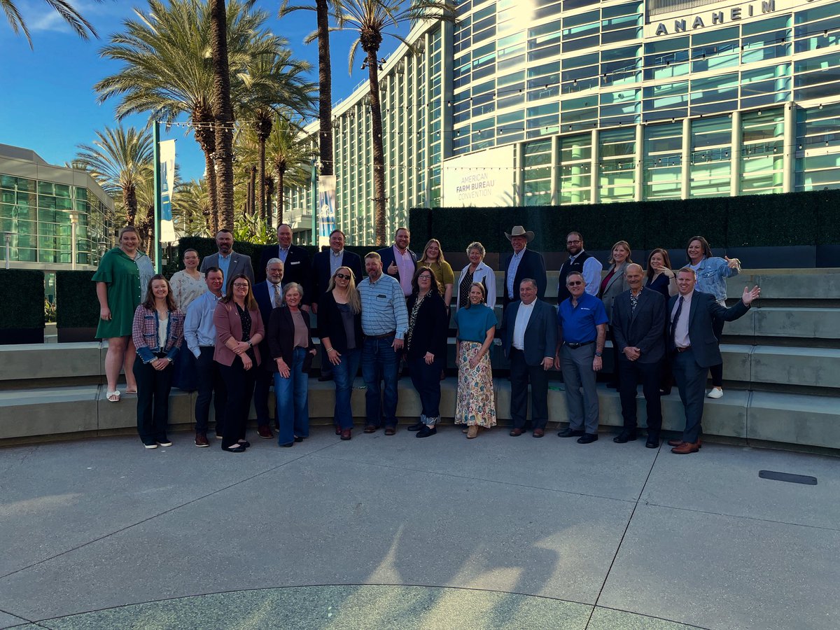 Good morning from the American Farm Bureau Federation Annual Meeting and Convention in Anaheim! We have a great group of members here representing Nebraska, who are ready to hear from inspiring speakers, engage in workshops, and advocate of Nebraska agriculture. #AFBF26
