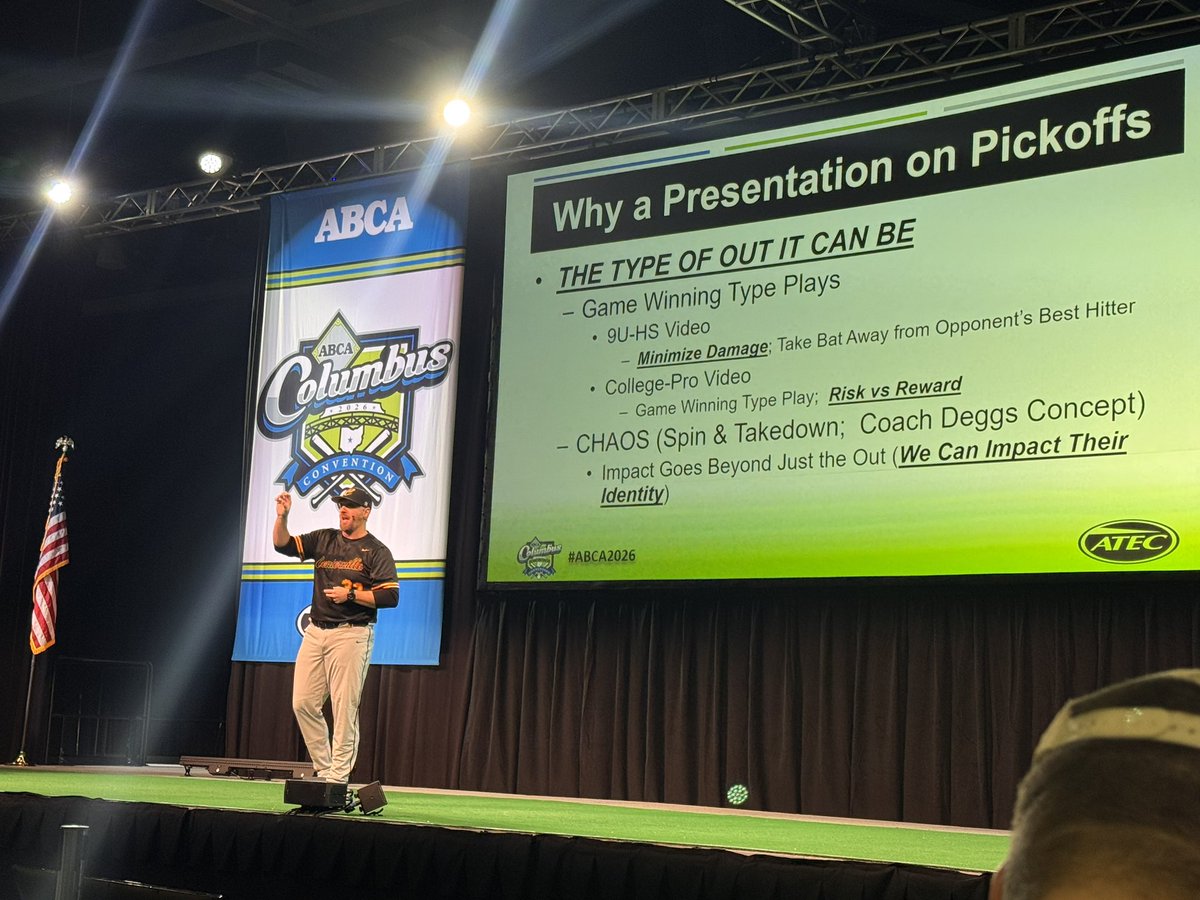 CHSElkBaseball's tweet image. Proud to take part in #ABCA2026 Clinic.  Huge part of the presentation was the support of our staff.  Special thanks to these guys for making this a special weekend and pushing our program to think outside the box.  @TheNickGilmore @CoachMercer85 @AMurphy921