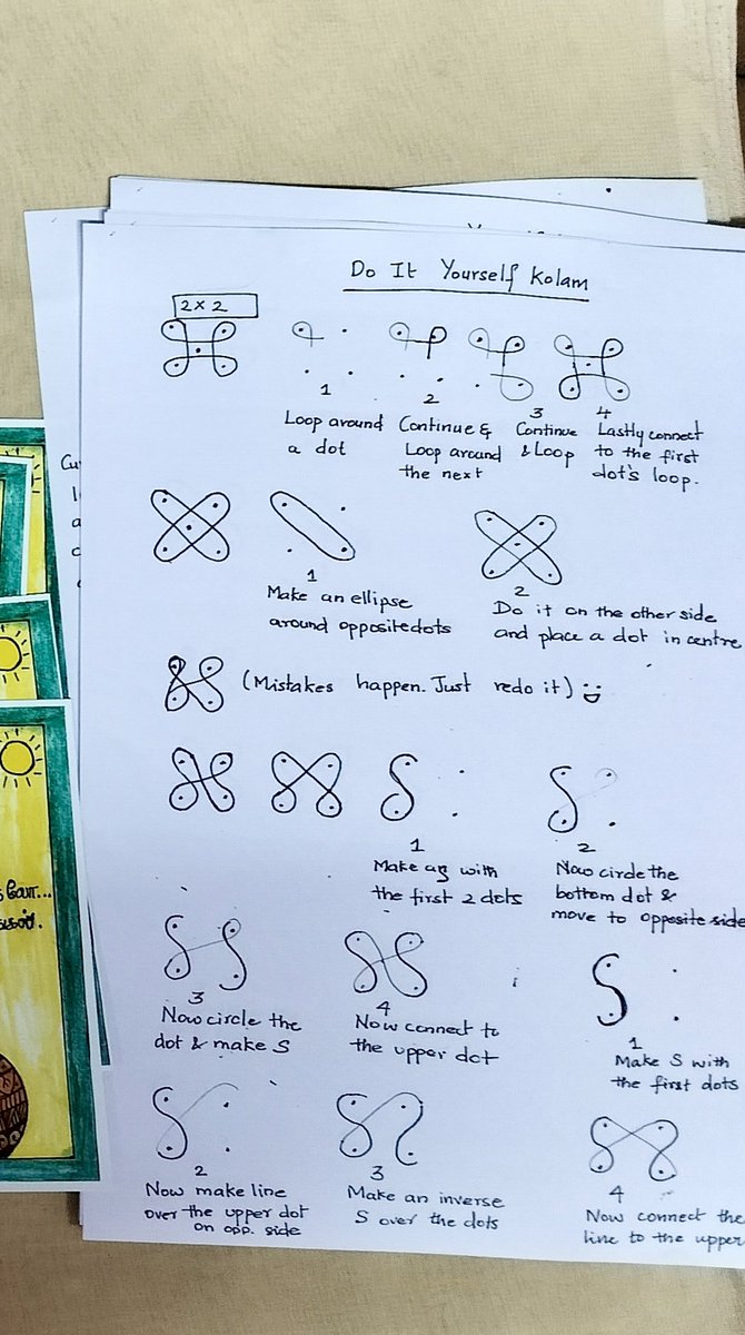 May_is_a_maze's tweet photo. Okay so no wants to guess but I will share because I was happy when I did this. So, I made do it yourself kolam where I say how to draw sikku kolams. Hee https://t.co/25EOBxvt1y