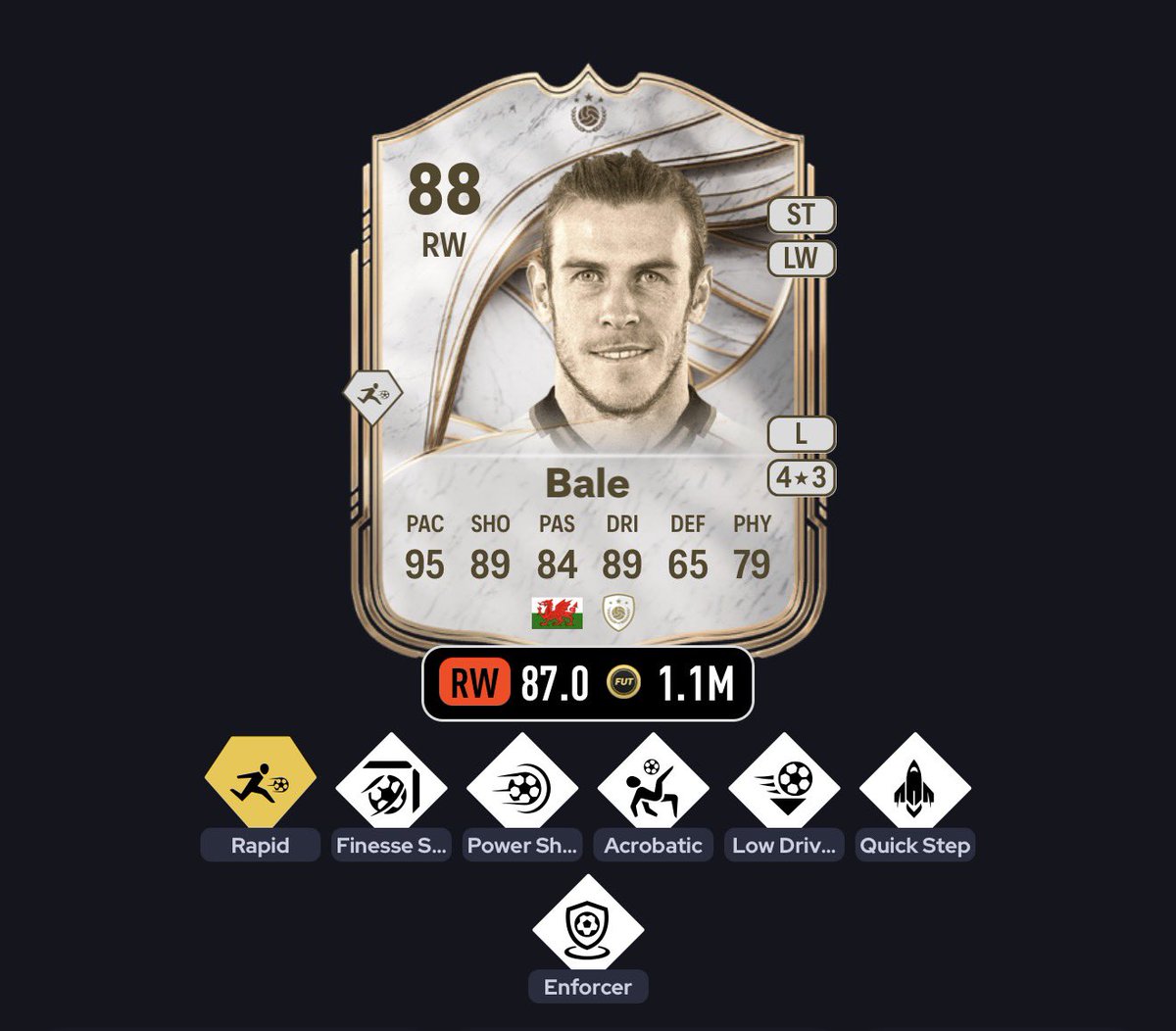 Futdonk's tweet image. 6pm content

• Bale SBC
• Hero pick
• Silver League
• No evo 🥲

He costs 1m (17 squads) - completing? 🤔