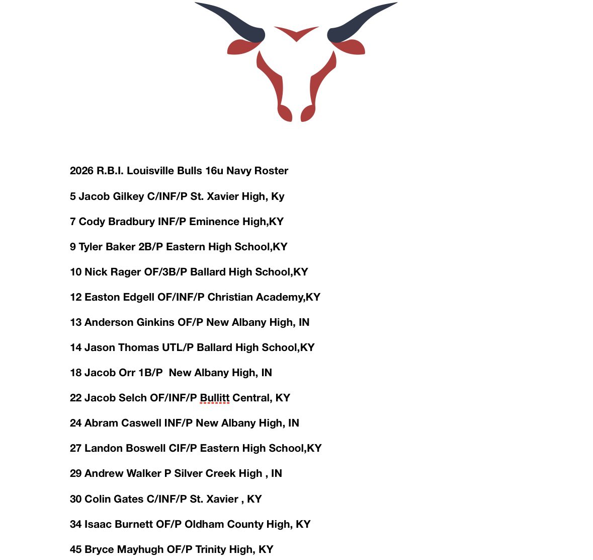 RBI Louisville Bulls 16u Navy tweet media