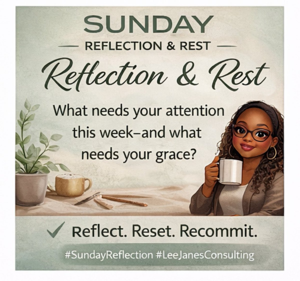 Sunday is a reminder that rest is not a reward, it is a requirement. Reflection creates clarity, and clarity strengthens leadership. As you pause today, consider what needs your attention this week and what needs your grace. Reflect. Reset. Recommit.

#SundayReflection