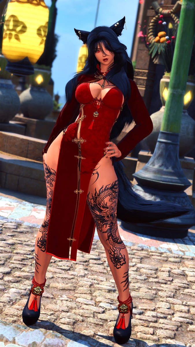 PrincessSanaria's tweet photo. Tonight at Catsune Cabaret, we have our Foxfire Festival! Appreciating all those cute kitsune out there.~ 🦊⛩️

Featuring @LadyDespairity and Savi from Catsune 💖

#GPOSER | #GPOSERS | #miqote | #ffxivvenues | #ffxivclub https://t.co/ZpsTLTeYjN