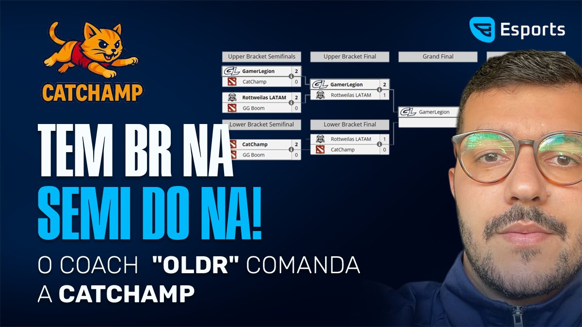godgenesisbr's tweet photo. BR NO NA! 🇧🇷🇺🇸
O coach Raulino "Oldr" lidera a CatChamp (com K1, Gunnar e Dubu) na briga por vaga na DreamLeague S28.
A equipe está jogando AGORA a semifinal contra a Rottweilas LATAM. Bora mandar energia positiva pro professor! 🙌
#Dota2 #DreamLeague #Oldr https://t.co/3SOBE4xHTW