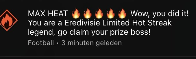 Streak 5 on Sorare Eredivisie 👀🫡