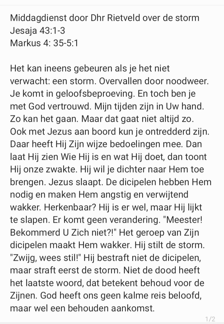 Ellenv_H's tweet image. Wat een herkenbare dienst vanmiddag..🥲

Jezus stilt de storm.
De preek in grote lijnen hieronder samengevat👇

"God heeft ons geen kalme reis beloofd, maar wel een behouden aankomst."