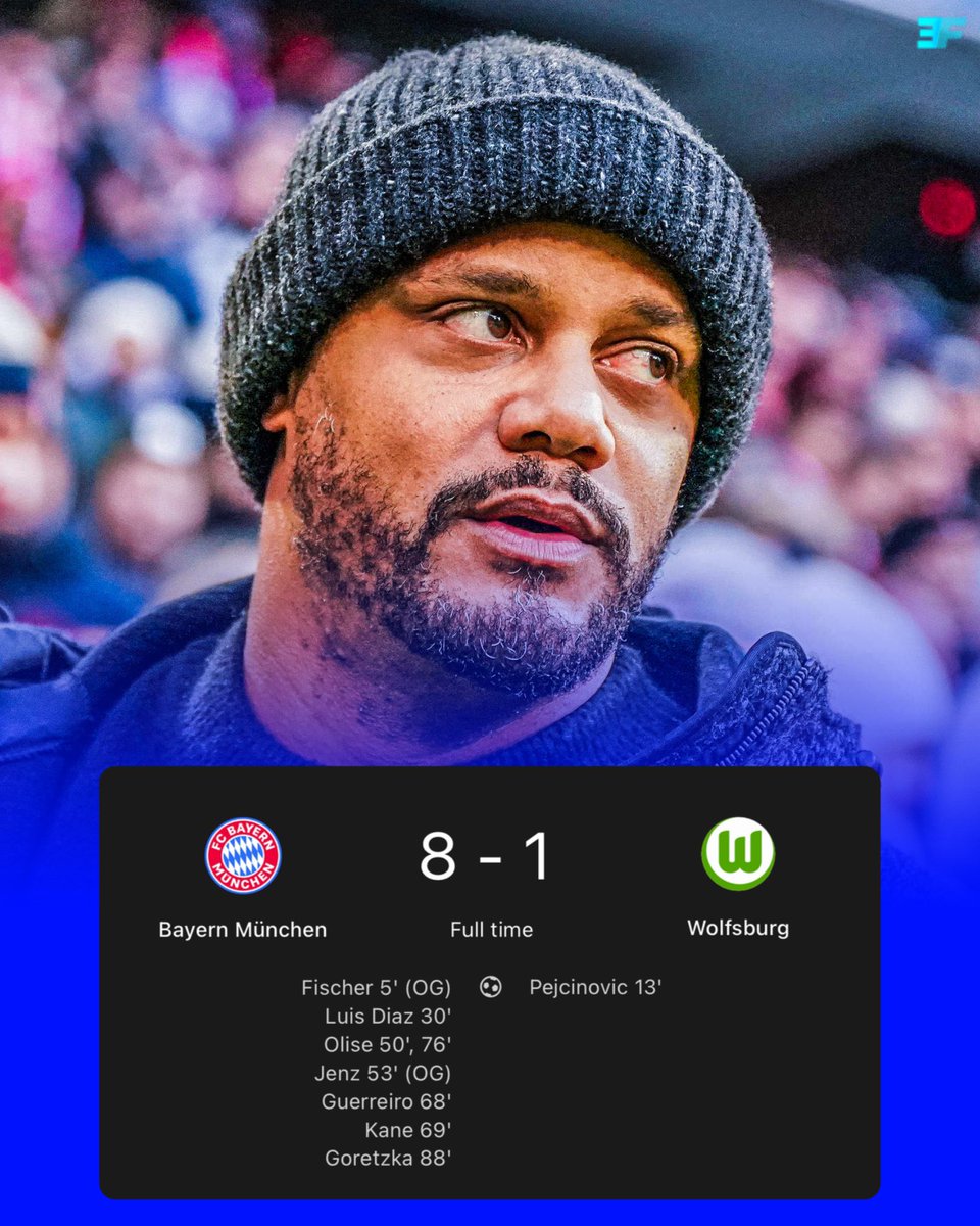 🔴⚪️ Vincent Kompany's Bayern Munich start the new year with an 8-1 victory. 👀