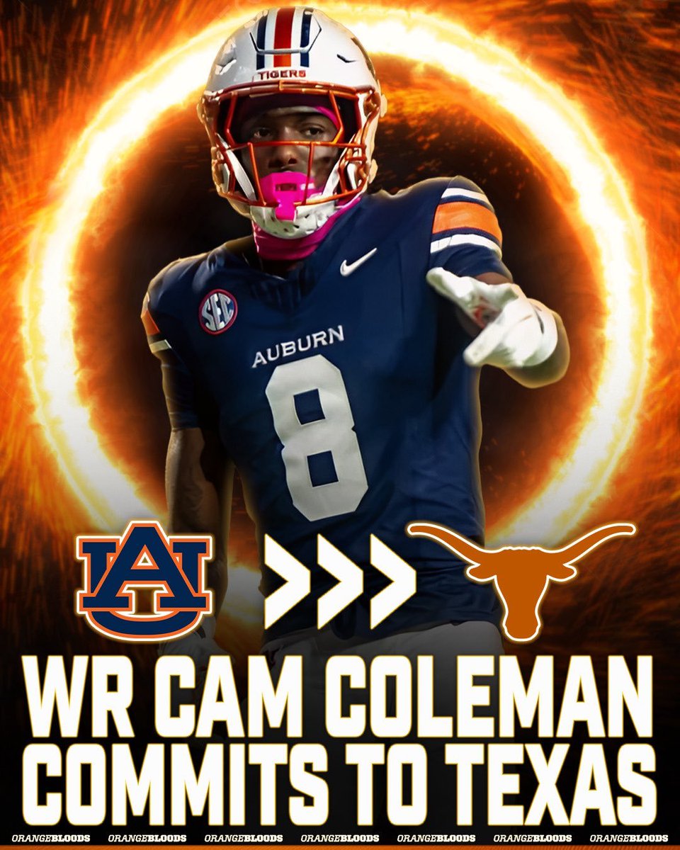 Texas lands former Auburn WR Cam Coleman!