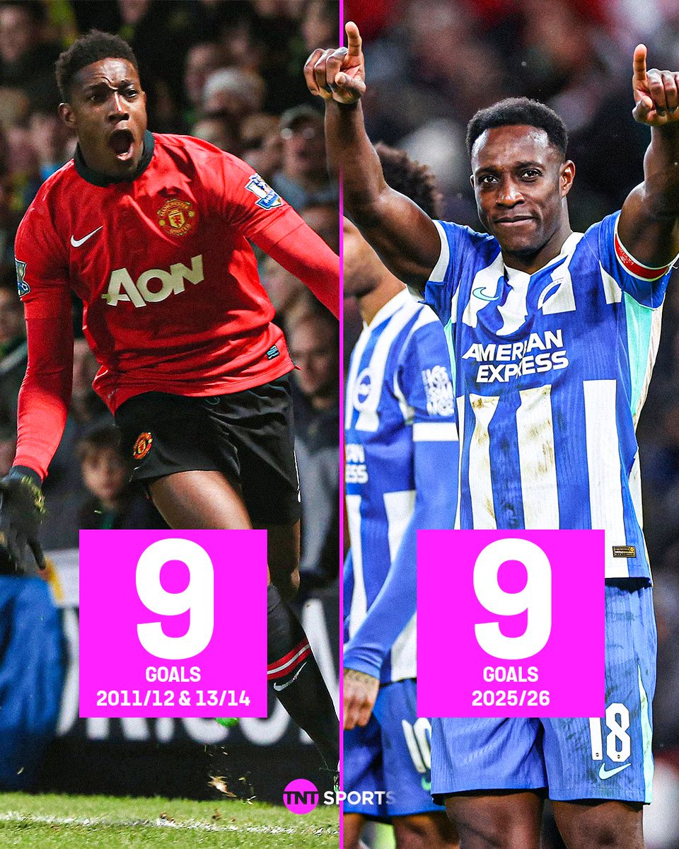 footballontnt's tweet image. With his goal against Man Utd in the FA Cup for Brighton, Danny Welbeck has matched his best goalscoring seasons as a Man Utd player 👏