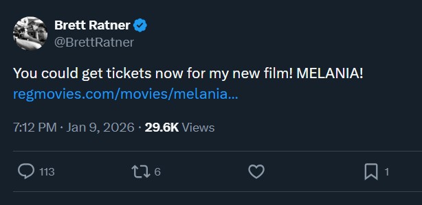 actingliketommy's tweet image. Bro. Look at the numbers on Epstein island Brett Ratner's tweet about his Melania movie.

Holy shit.