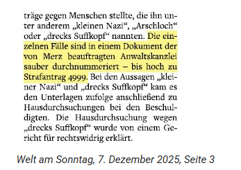 Haintz_MediaLaw's tweet image. Das Rätsel um die „bis zu 4999 Strafanträge“ von Merz ist gelöst

Da der Bundeskanzler meine Frage nicht beantworten wollte, wie viele Strafanträge/Strafanzeigen er als MdB über das unlautere Meldeportal „So Done“ gestellt hat, beantworte ich diese Frage für ihn: 
24 (bislang…