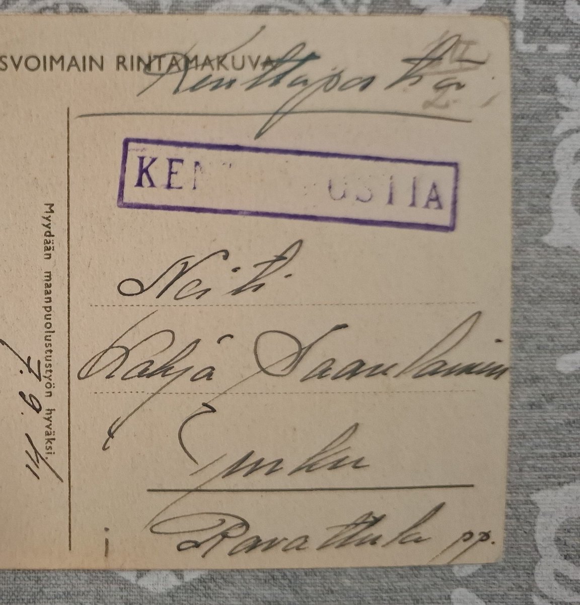 ETSINTÄKUULUTUS

Katja Saarelaiselle (Turku, Ravattula)  osoitettua kenttäpostia saapui suomeen 85 vuoden viiveellä

Aiemmassa julkaisussa nimi oli väärin (Saarikoski)

Pyydämme sukulaisia ottamaan yhteyttä info@ukrainapu.fi että saamme postin vihdoin perille.