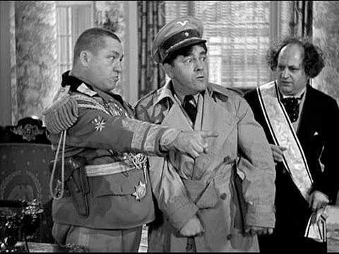 MilHistNow's tweet image. On this day in 1940, the Three Stooges' "You Nazty Spy" is released in the U.S. The 18-minute slapstick comedy is the first American movie to openly lampoon Adolf Hitler, appearing nine months before Chaplin's satirical classic "The Great Dictator."