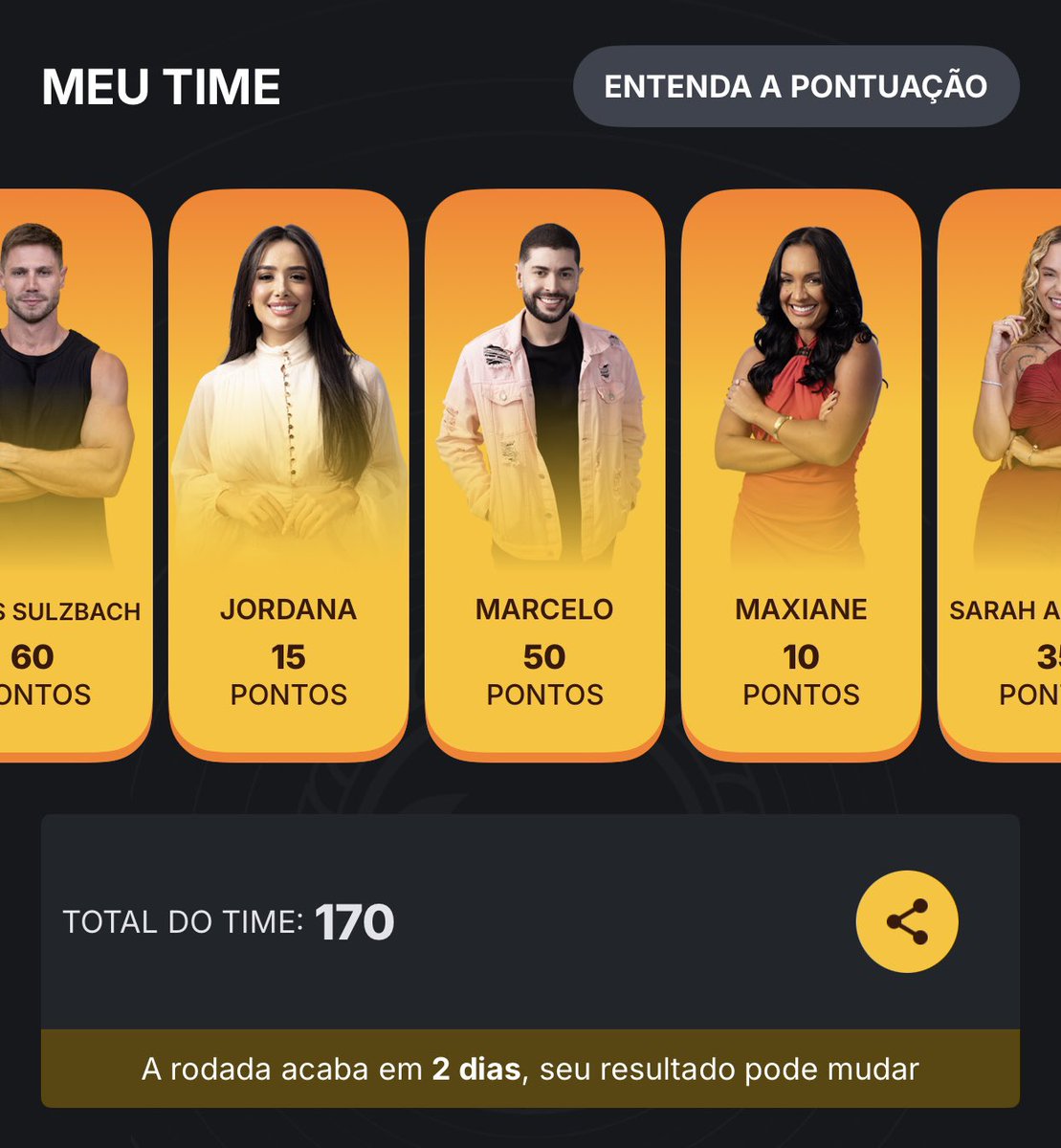 Fernandizei's tweet image. Meu time pontuou bem até… #Cartola #CartolaBBB #BBB26