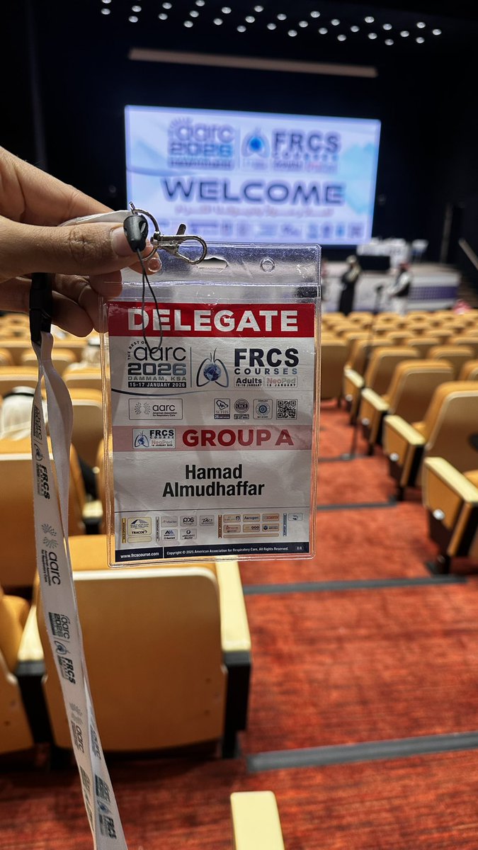 Hamad2333's tweet photo. I am honored to have attended the “Best of AARC 2026” conference and the FRCS courses held at Mohammed Al-Mana College for Medical Sciences. It was a remarkable experience that broadened my perspective in the field of respiratory care. #AARC | #FRCS2026 |#MACHS https://t.co/LFLMGVKG3e