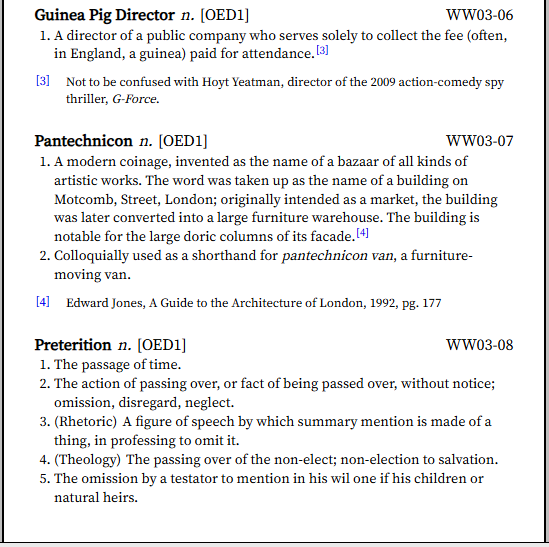 GarfieldFansWI's tweet photo. #WeeklyWords 3/53
Alright, big update for Weekly Words 3: I've done a lot to refine the style and formatting of the definitions. This is part of the larger goal of developing a Weekly Words website, which I'm hoping to unveil next week. https://t.co/hKG98TuzIP