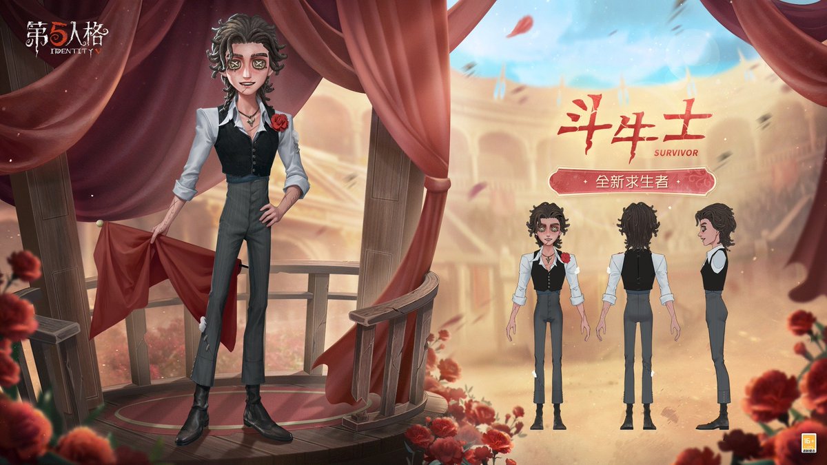 idvlogic's tweet image. [ Character Design Sheet ]

▸ New Survivor - Matador (Hernando Romero)
"An obsession with death has long since surpassed the thirst for life—that is the secret hidden behind courage and smiles."

※ Release Date: February 5, 2026