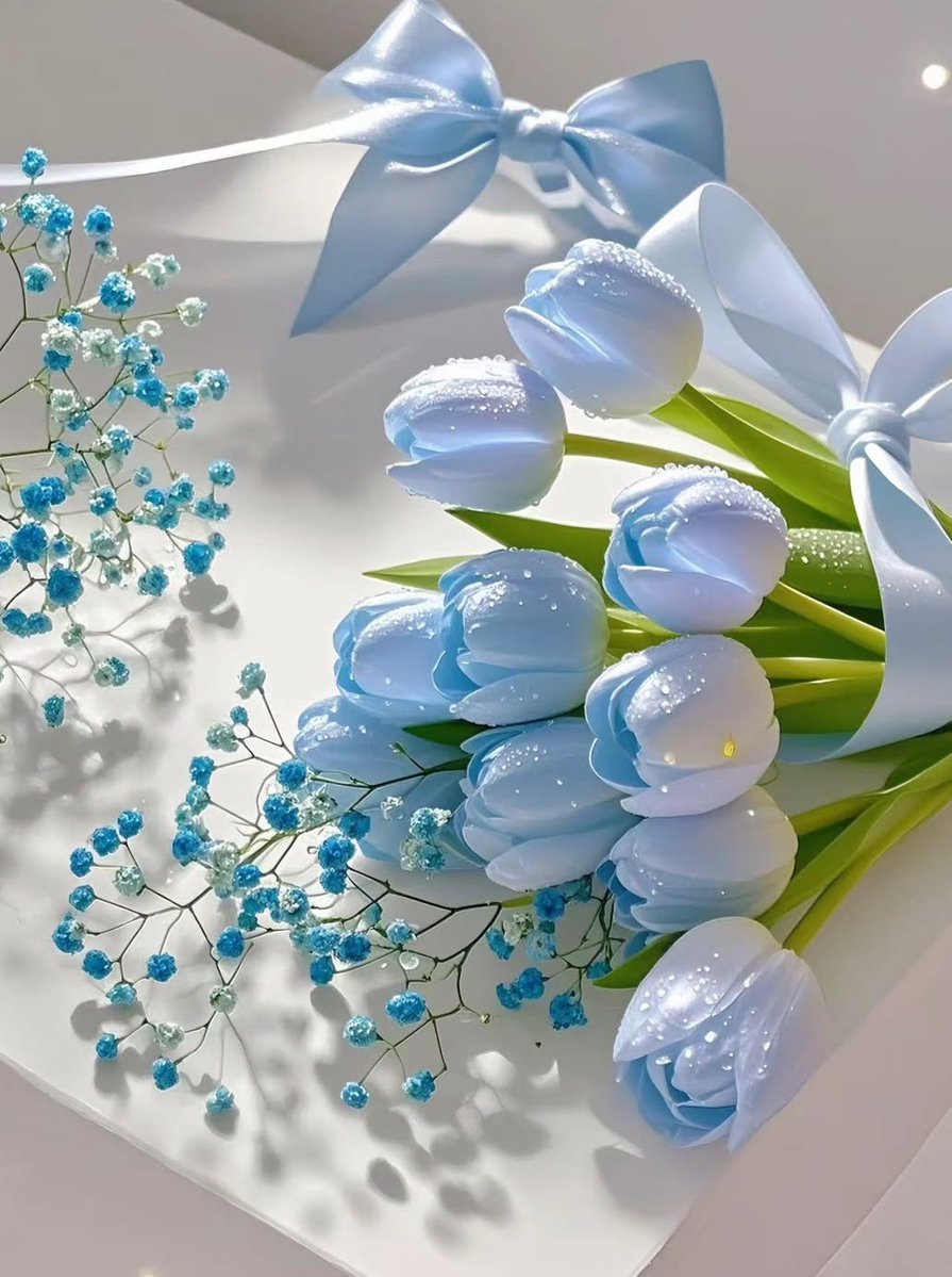 17017Nov's tweet image. 🩵💙Good morning friends 🩵💙 #tulips