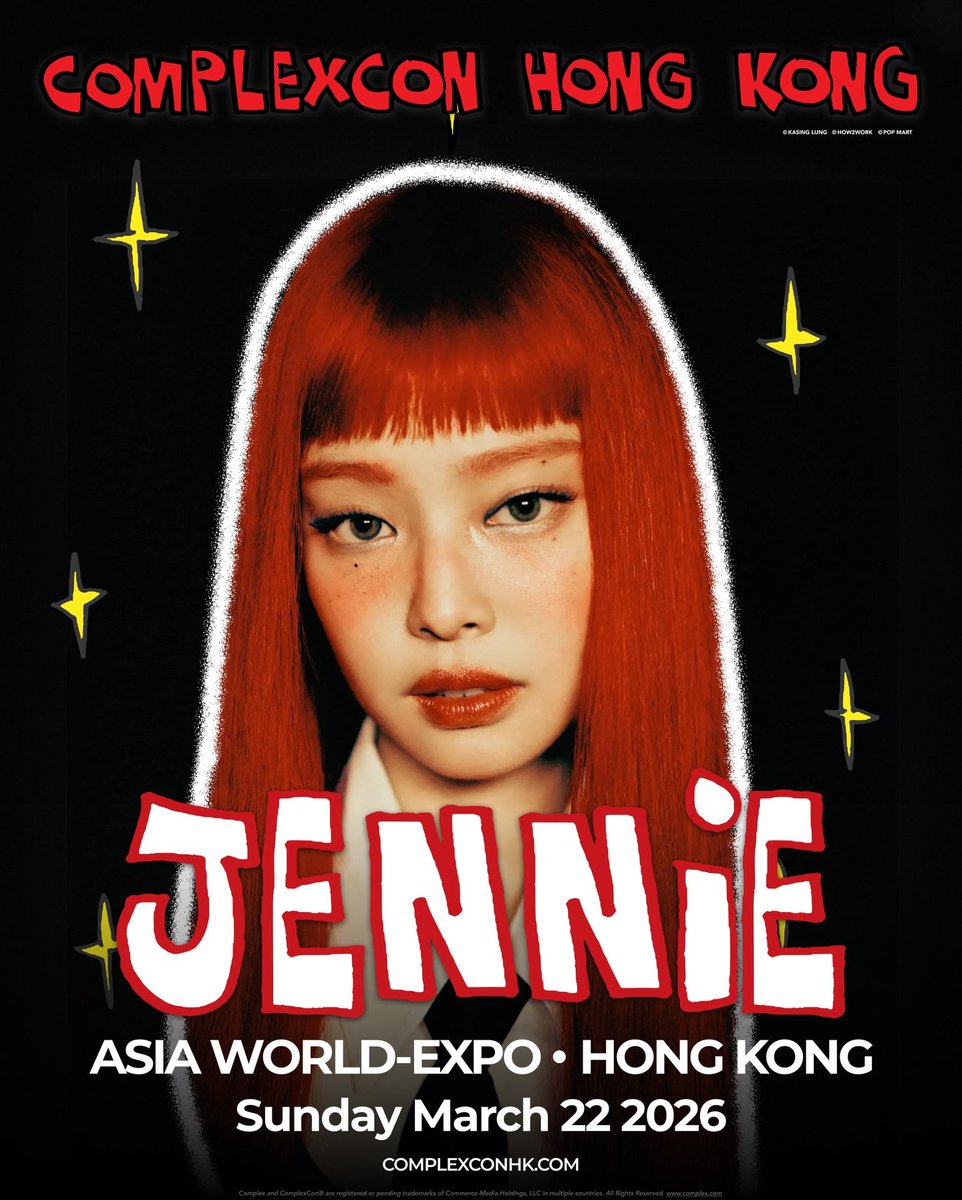 JENNIE will Headline ComplexCon 2026 at AsiaWorld-Expo in Hong