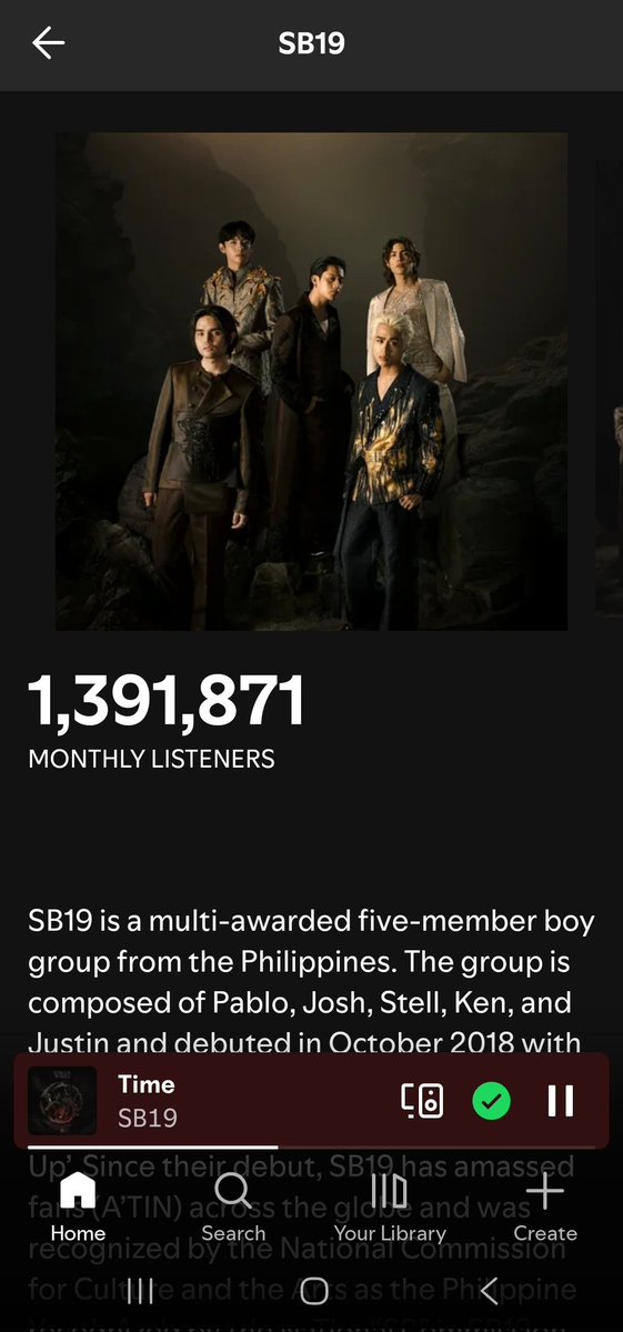 A'tin, pakidaan po artist profile ng boys.  steam at share link na din kayo., salamat 
open.spotify.com/artist/3g7vYcd…