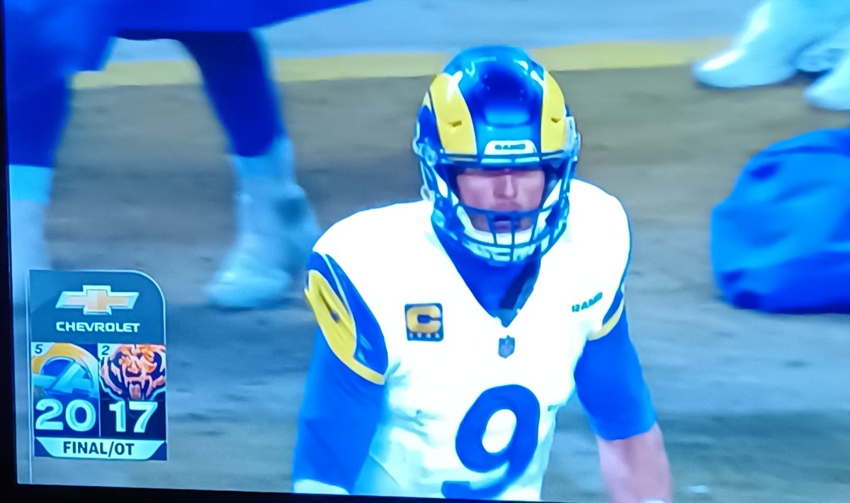 parkerandtheman's tweet photo. Yes that #Bears Caleb Williams TD fling 14 yards (really 40 YARDS!) to Cole Kmet was INSANE! Sent #NFCDivision game overtime at FR0ZEN Soldier Field. BUT--- Stafford did what he does; led #Rams down for the Mevis 42-yd FG and BAM! Los Angeles @ Seattle next Sunday NFC title https://t.co/yZ9tzg3YUl