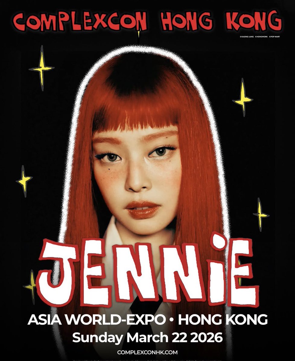 JENNIE will be the headliner at 2026 ComplexCon Hong Kong!