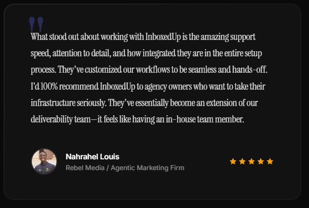 2M emails/month. Zero headaches. This is the standard we're building to. 🙏