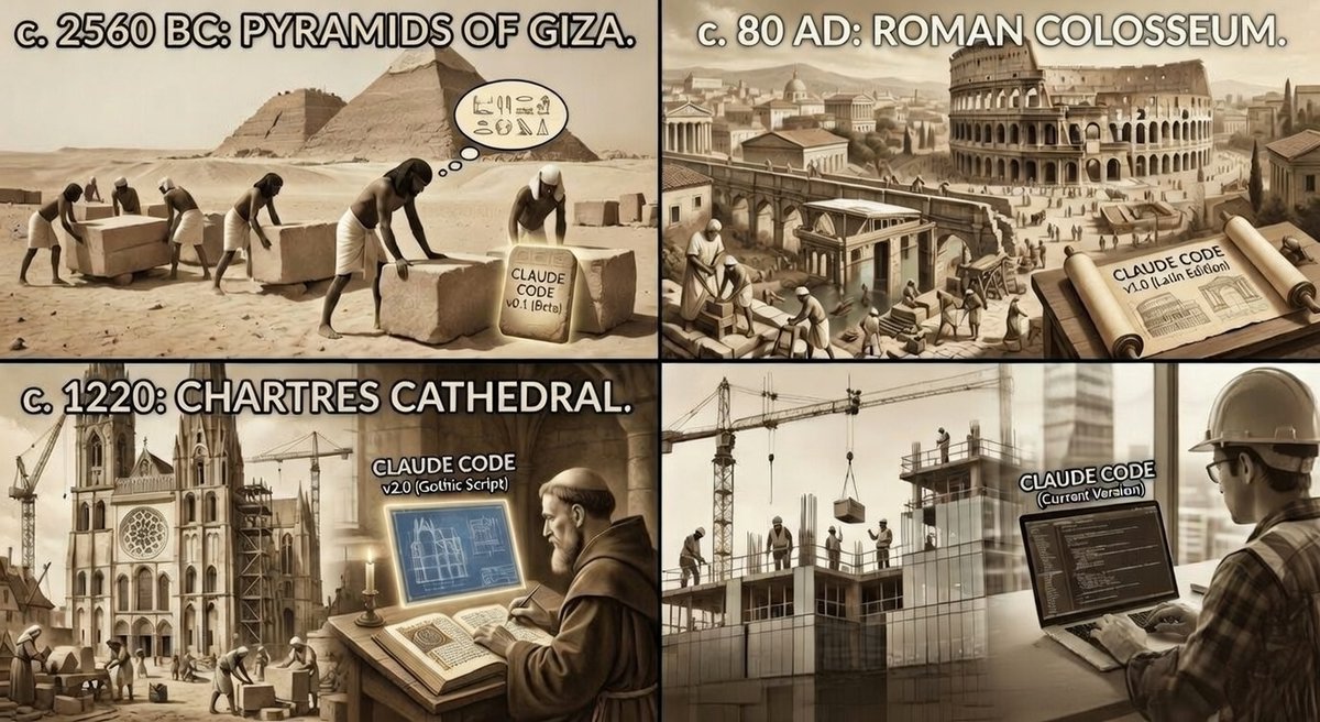 5,000 years of humans taking credit for a generated artifact.