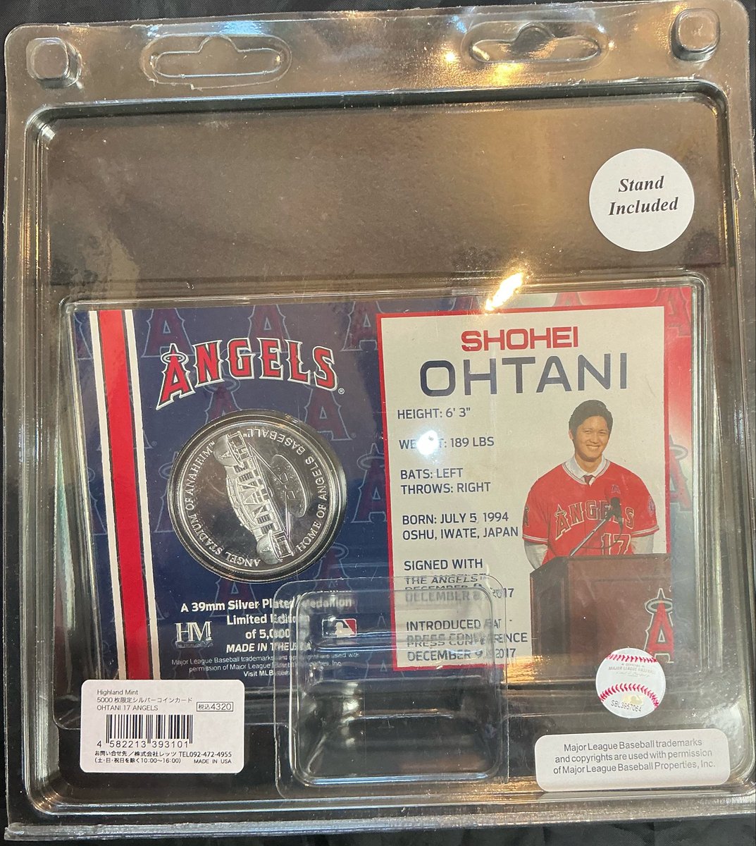 ⭐️入荷案内⭐️ エンジェルス 大谷翔平 ハイランドミント社製 シルバー（銀メッキ）コインカード5,000枚限定入荷しました⚾️  1枚・・・3,500円🥰 滅多に入荷しないのでお早めにお買い求め下さい☺ アップルチケット高崎西口店は金券ショップでは珍しい古銭・旧紙幣 ...