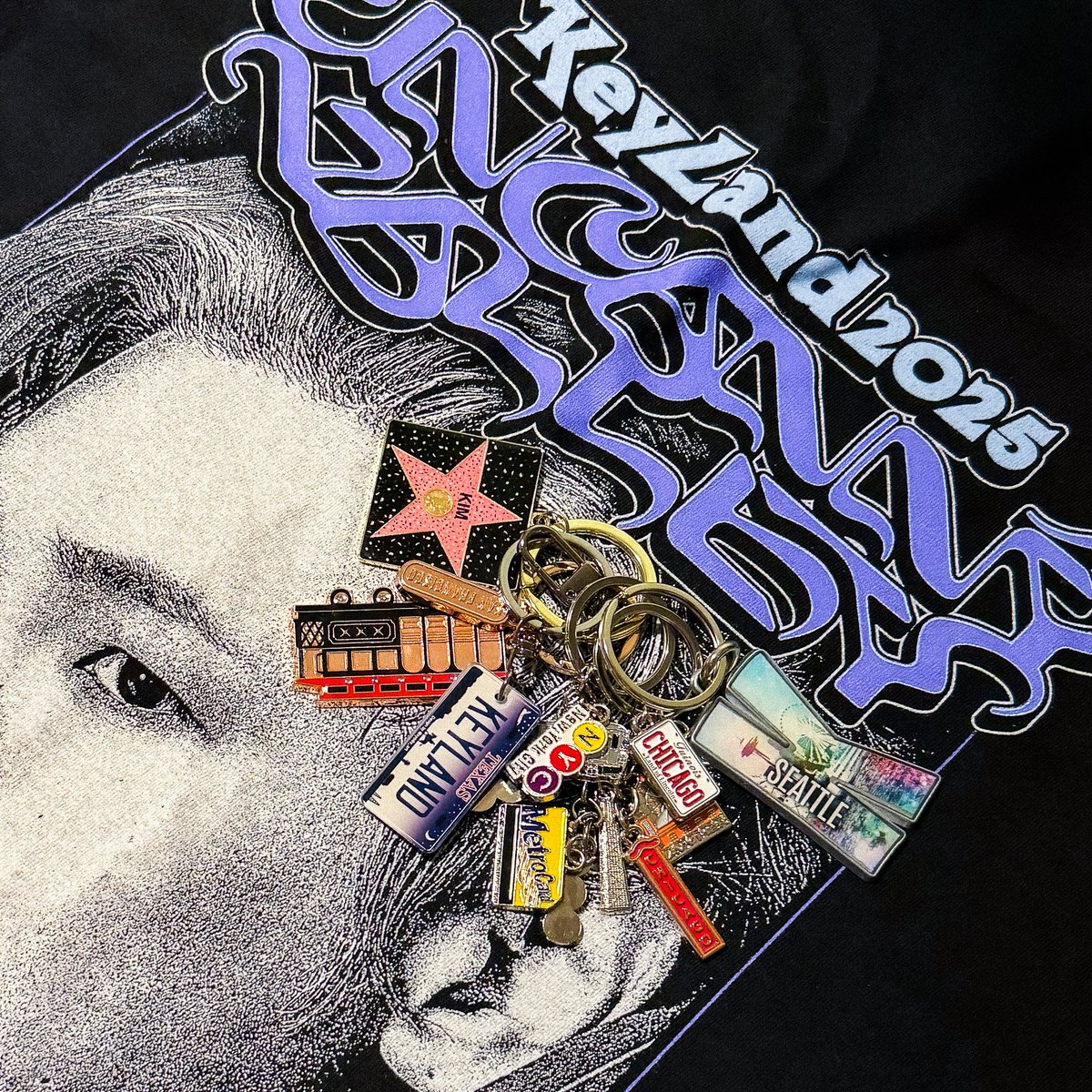 KEY_under_a_pot's tweet image. 2025 KEYLAND : Uncanny Valley in North America

이동하며 하나 하나 모았던 키링들이 키랜드가 생각날 때마다 펼쳐볼 수 있는 추억이 돼서 좋아❤︎