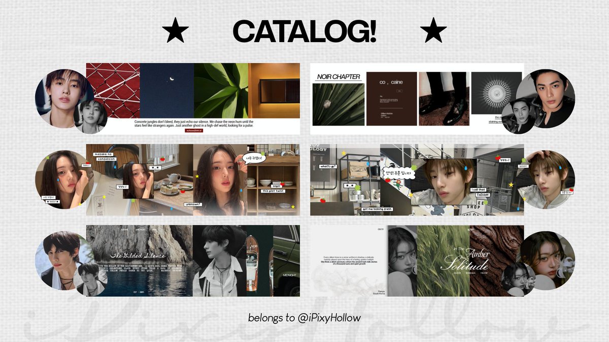 PixyHollowc's tweet image. OSPEK TIME⏰
help repost/like, ya? thank you♡

hAi! mari berkenalan dengan 6 katalog ku? jika kurang aman karena ada kesamaan dengan BA lain, harap tegur melalui DM atau mention, kkay?
aku juga mau nyari teman baru, siapa tau bisa saling hype satu sama lain😲

#zonauang #zonaba