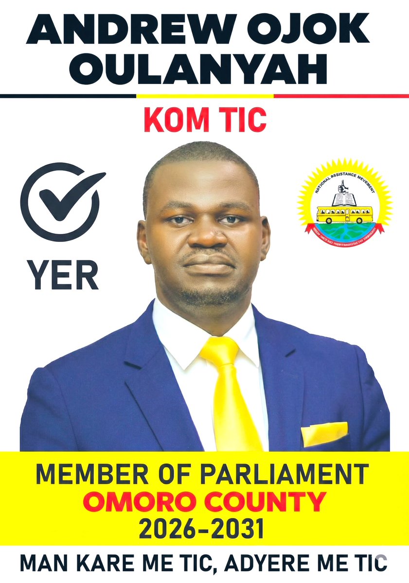 Andrew Ojok Oulanyah, MP tweet media
