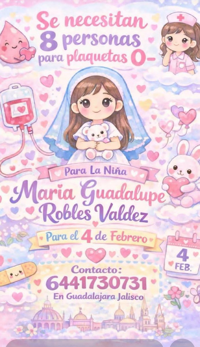 Se necesitan 8 donadores O- para plaquetas.

Donar salva vidas.
Si lo compartes también ayudas.
Juntos logramos más 
Informes al 6441730731

#gdl
#DonarSalvaVidas