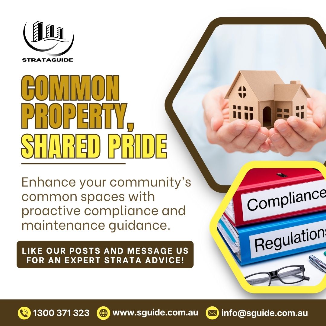 Enhance your community pride by keeping common property safe and compliant with proactive maintenance guidance from Strataguide.

#strata #stratamanagement #communitypride #propertymaintenance #compliance