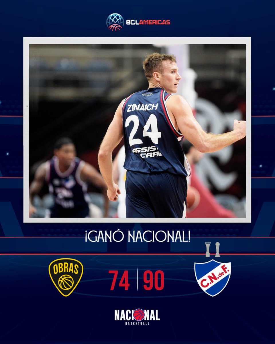 ¡𝗚𝗔𝗡𝗢́ 𝗡𝗔𝗖𝗜𝗢𝗡𝗔𝗟! 🔵⚪️🔴 

#Nacional 9️⃣0️⃣ - 7️⃣4️⃣ Obras Sanitarias

CLASIFICADOS A LA SIGUIENTE FASE✔️