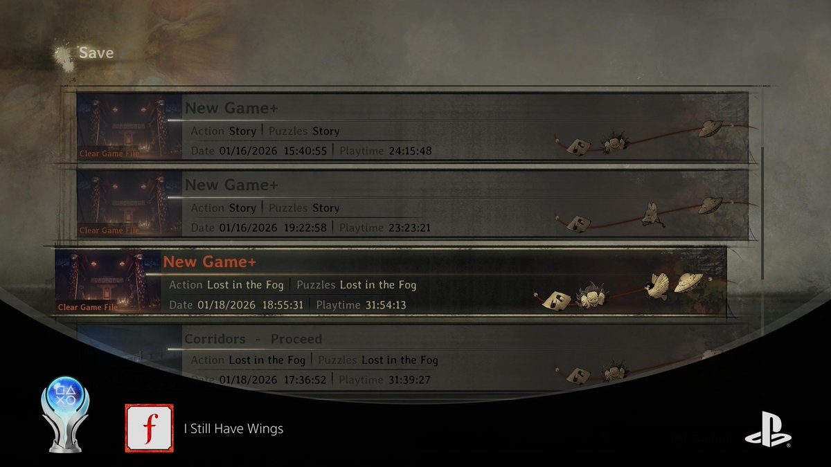 ThePoperock's tweet image. Silent Hill f
I Still Have Wings (Platinum) 
#PlayStationTrophy, #PS5Share, #SILENTHILLf, #SILENTHILL