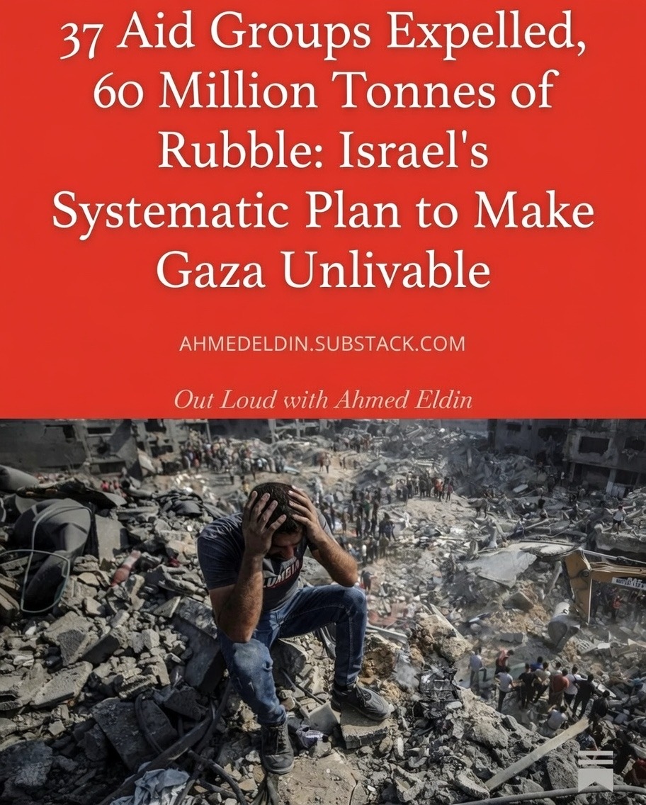 60 million tonnes of rubble. 37 aid groups expelled. Palestinian babies freezing to death.

Israel's calculated strategy: destroy infrastructure, expel witnesses, freeze out civilians. Israel's systematic plan to make Gaza unlivable is working.

🔗 substacktools.com/sharex/J8GDDQXh