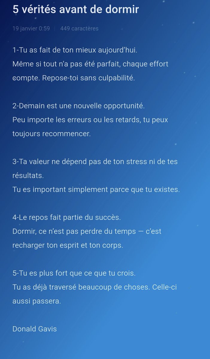 DonaldGavis's tweet image. 5 vérités avant de dormir.
#GNOTE
#DONALDGAVIS
#mindsetmaker