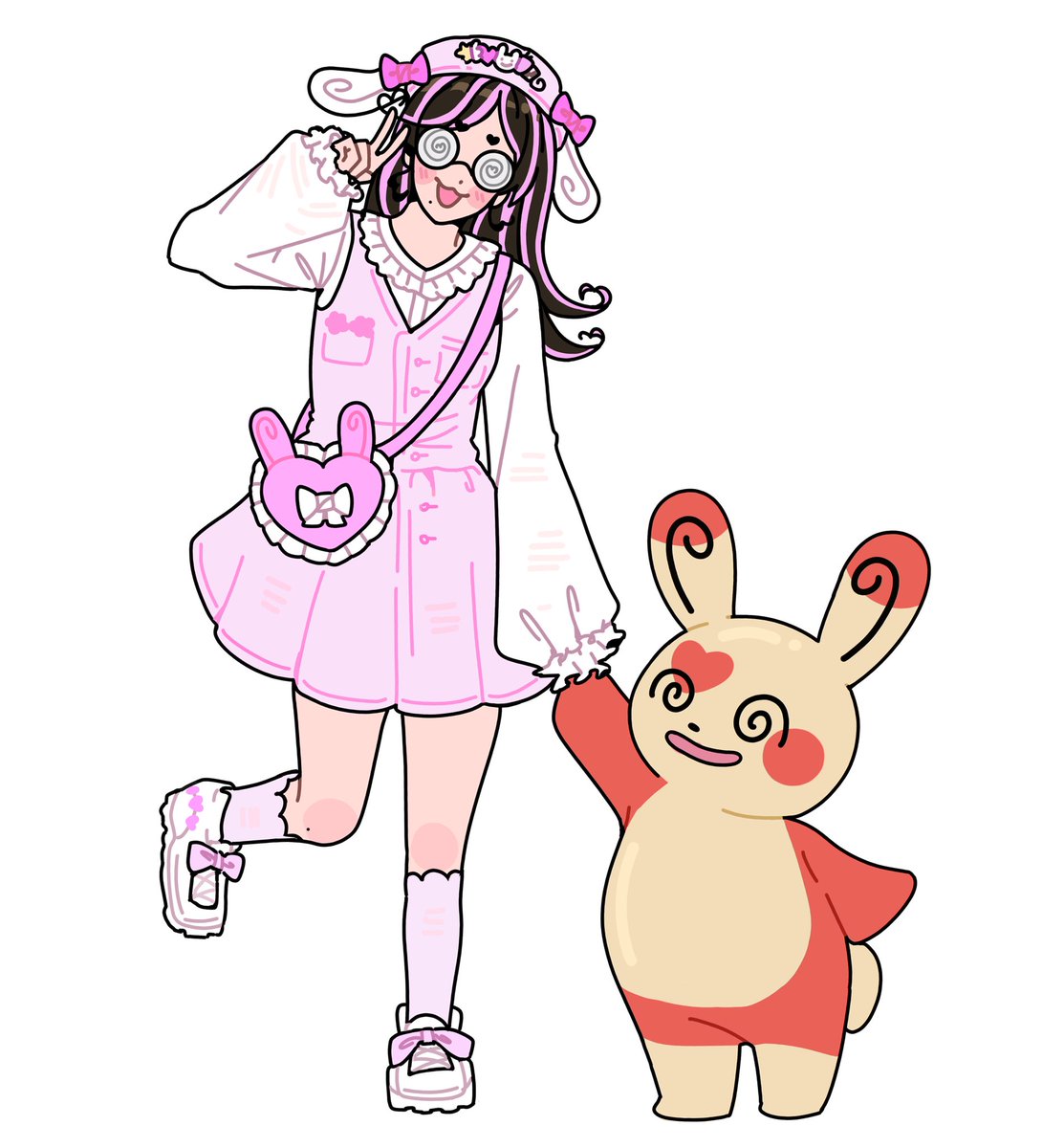 strawberrmi's tweet image. my pokesona hehe!! she’s fairy + ghost 👻🦄🍥💗